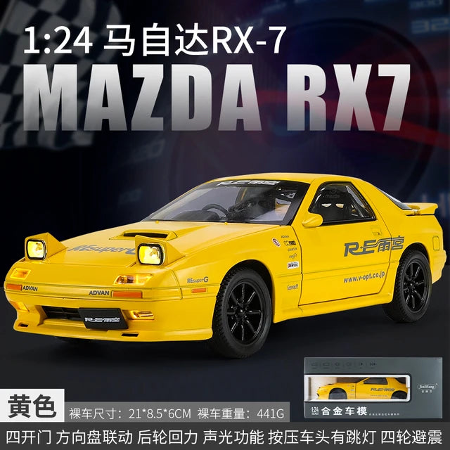1:24 Diecast Mazda RX7 - Yellow