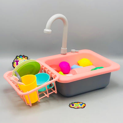 19Pcs Pretend Water Circulation Kitchen Sink