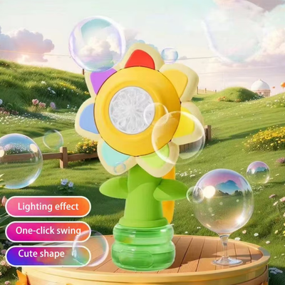 Electric Swing Seven-Color Flower Bubble Machine