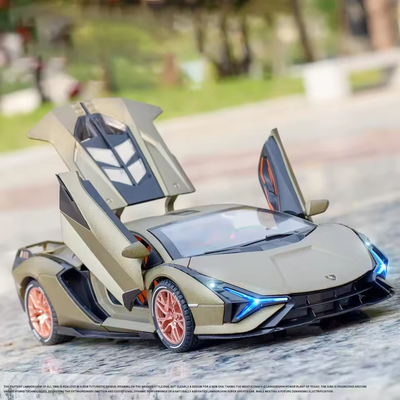 1:24 Diecast Lamborghini Sian FKP37 Model Car With Smoke