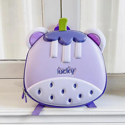 Fruit Shape 3D Shell Kids Picnic Backpack - Purple