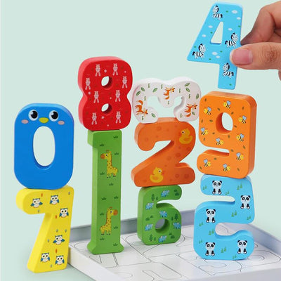 0-9 Colorful Solid Number Puzzle