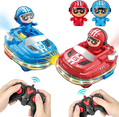 2Pcs RC Cute Mini Spray Bumper Cars