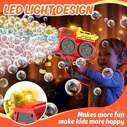 139 Holes Sprinkler Bubble Gun With LED Lights
