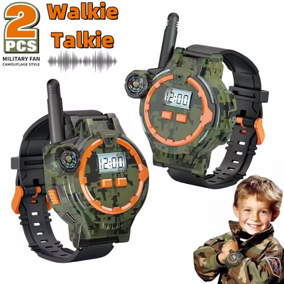 2Pcs Electric Military Walkie Talkie Watch
