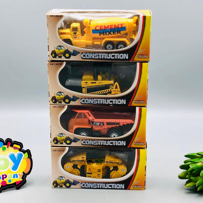 4Pcs Mini Diecast Construction Vehicles