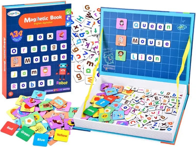 134Pcs English Alphabet Magnetic Puzzle Book
