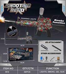 Rechargeable MP5 Gel Blaster Gun With Colorful Light Silencer