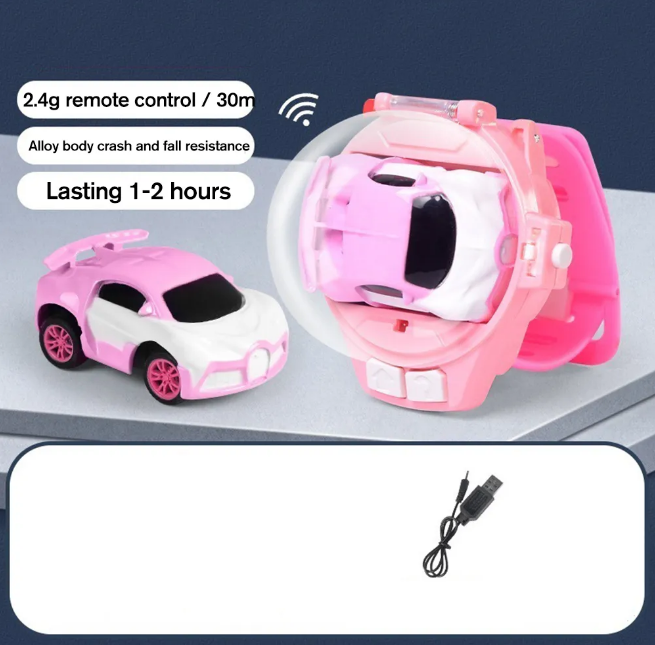Pink Mini Alloy Watch Remote Control Car