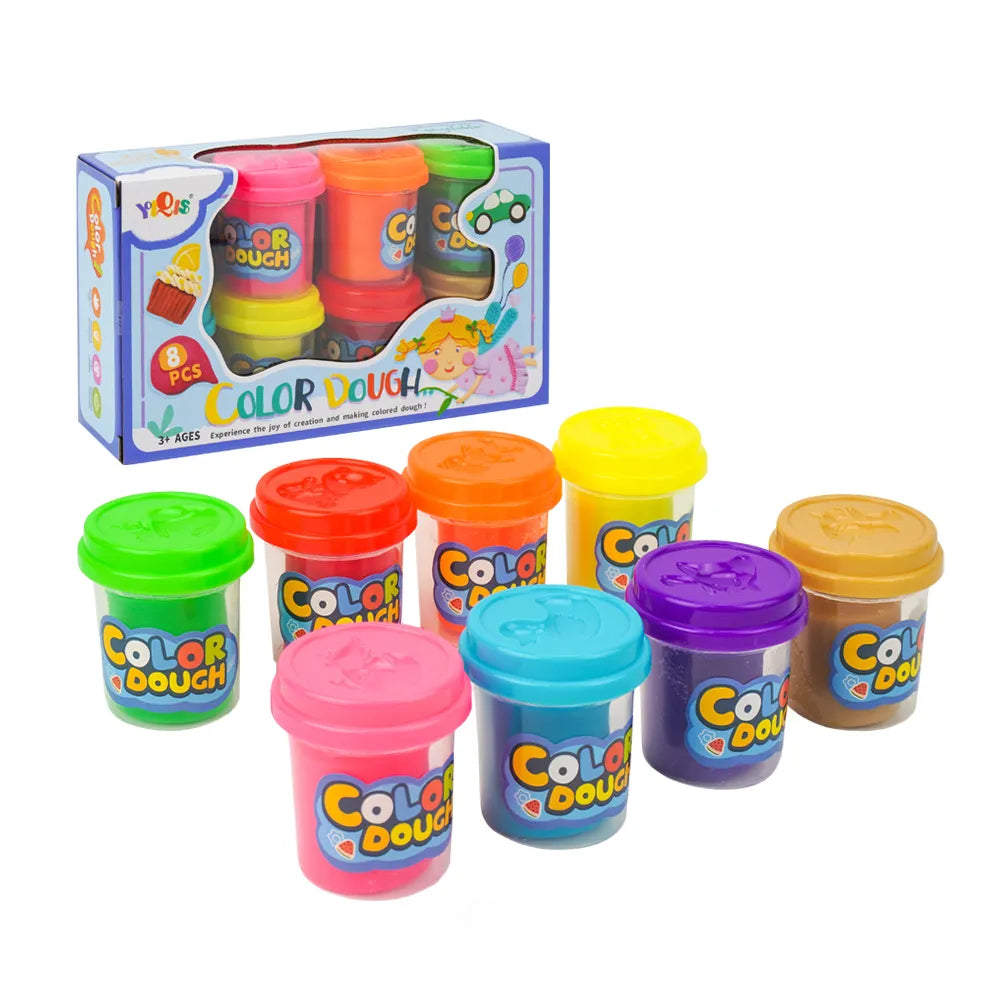 8Pcs Kids Play Color Dough Set
