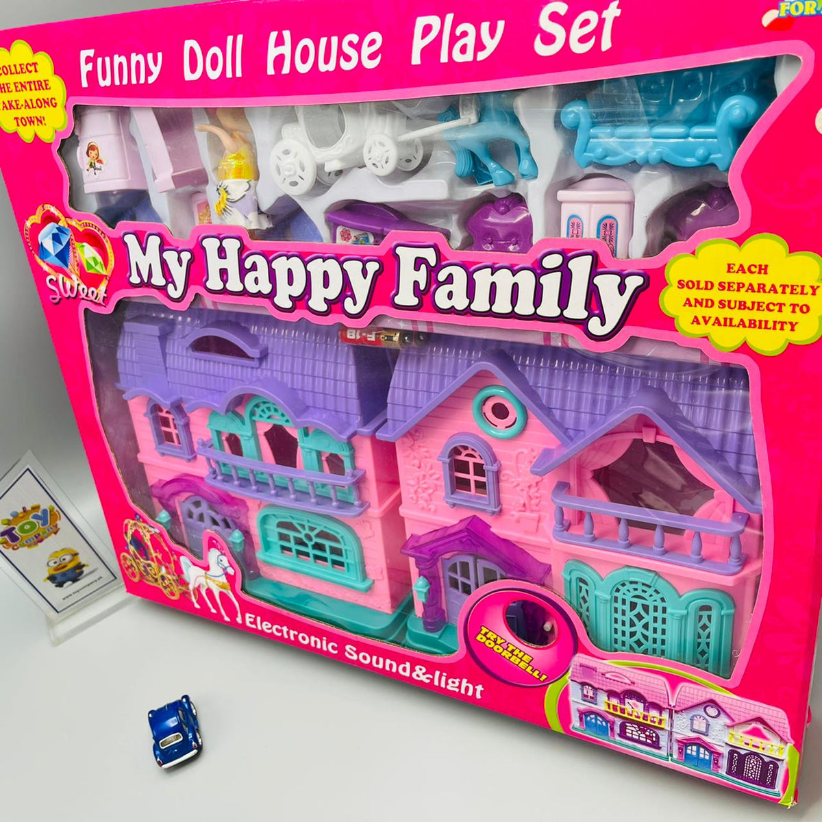 My Happy Family Doll House with Home Accessories