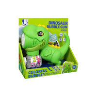 12 Holes Battery Operated Dinosaur Colorful Bubble Gun