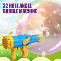 32 Holes Angel Lighting Bubble Gun