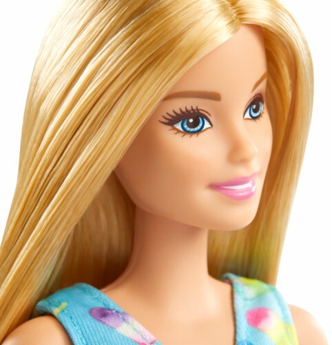 MATTEL Blonde Hair Blue Dress Barbie Doll