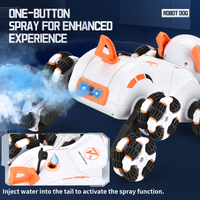 Remote & Watch Control Stunt Spray 8-Wheels Robot Dog
