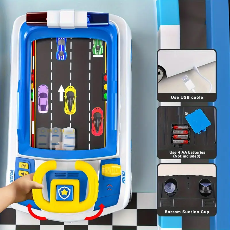Police Adventure Racing Car Musical Steering Wheel