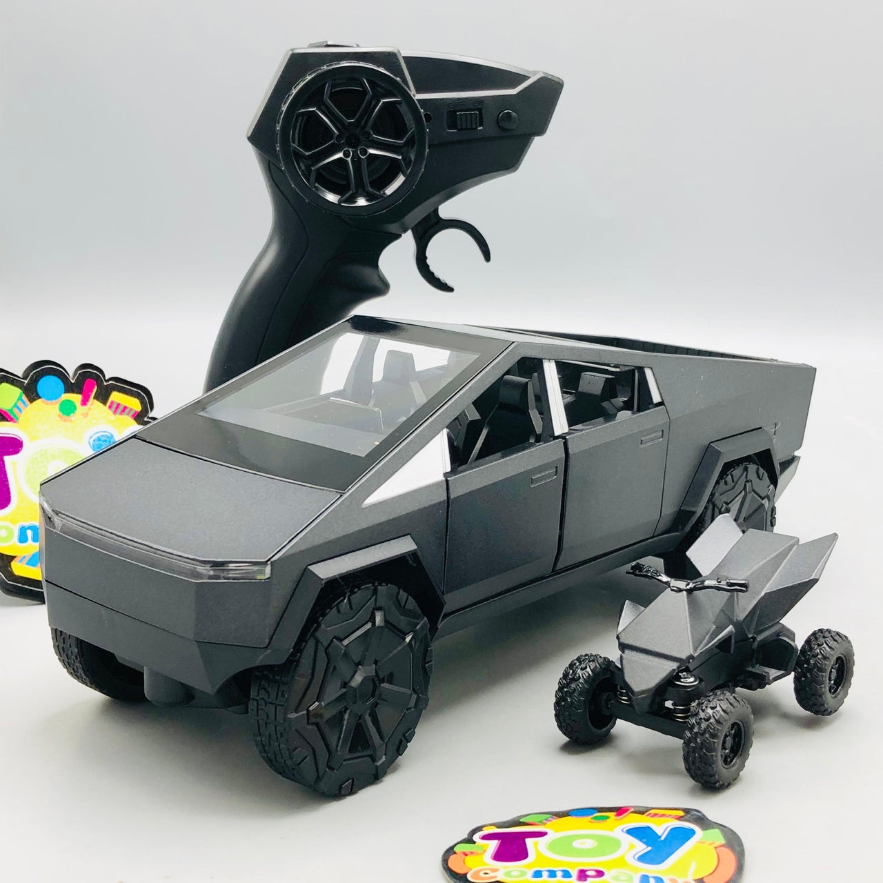 1:24 RC Diecast Tesla Model With Quad Bike