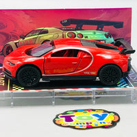 1:64 Diecast Bugatti With Acrylic Display Box - Red