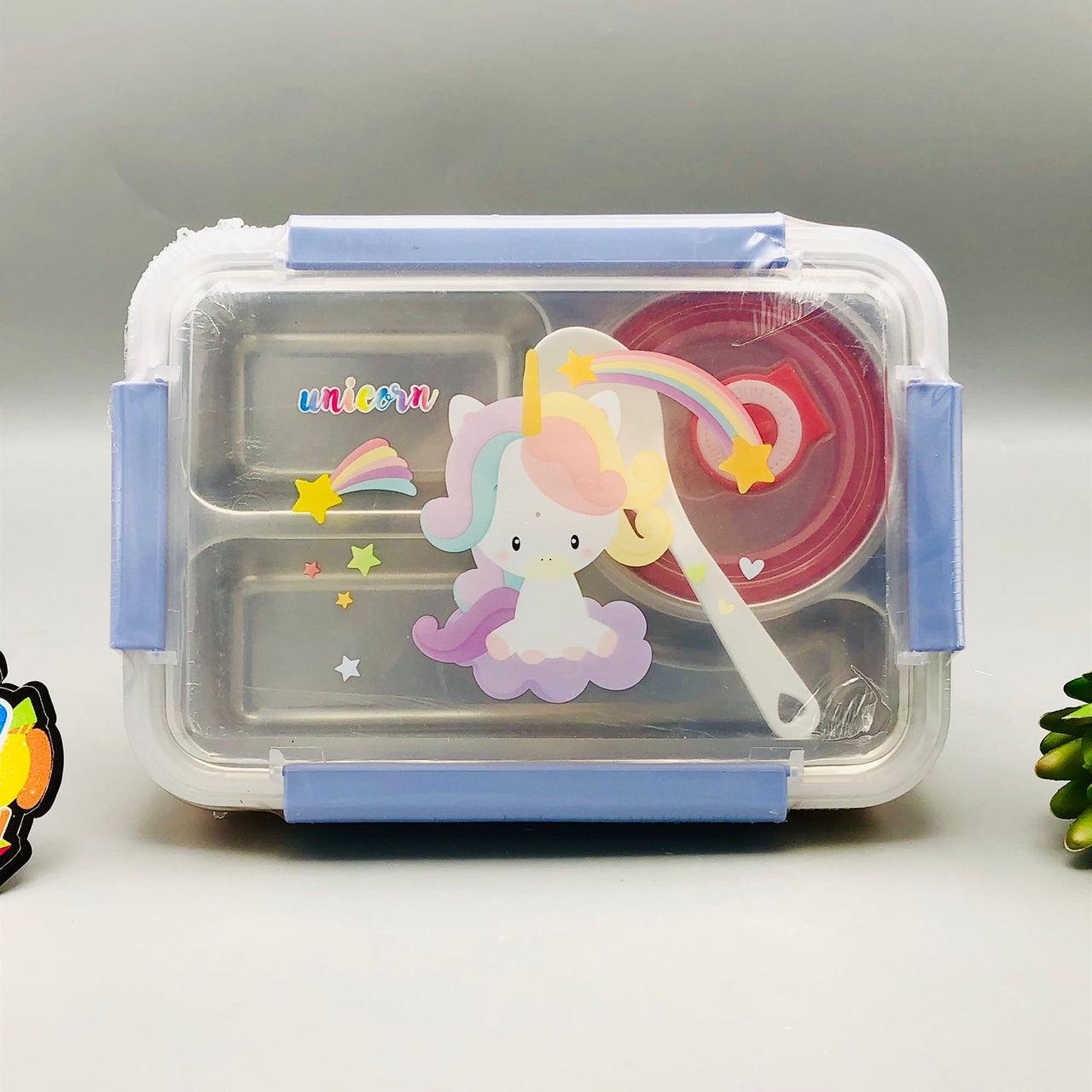 Stainless Steel Unicorn Design Kids Lunch Box