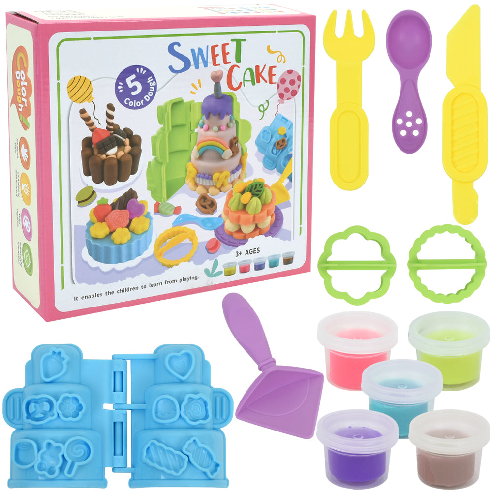Sweet Cake Colorful Dough Play Set With Molds