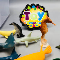 25Pcs Kids Wild Sea Animal World Toy With Storage Box