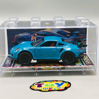 1:64 Diecast Porsche With Acrylic Display Box - Blue