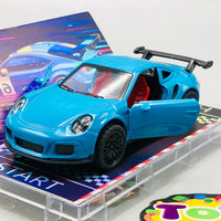 1:64 Diecast Porsche With Acrylic Display Box - Blue