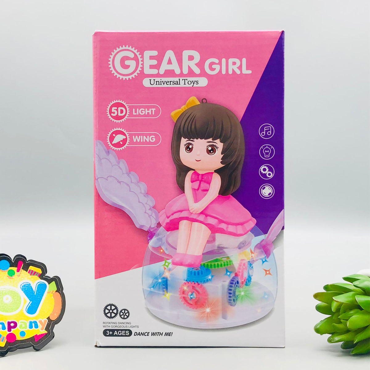 Musical Gear Rotating Girl Doll With Light & Wings