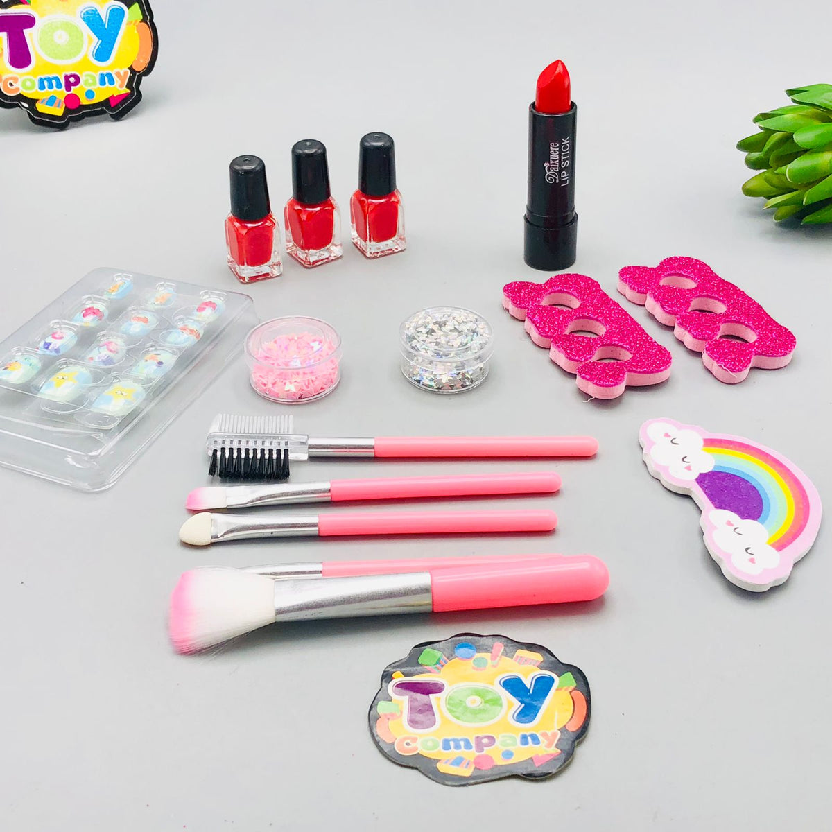 40Pcs Realistic Unicorn Cosmetic Suitcase
