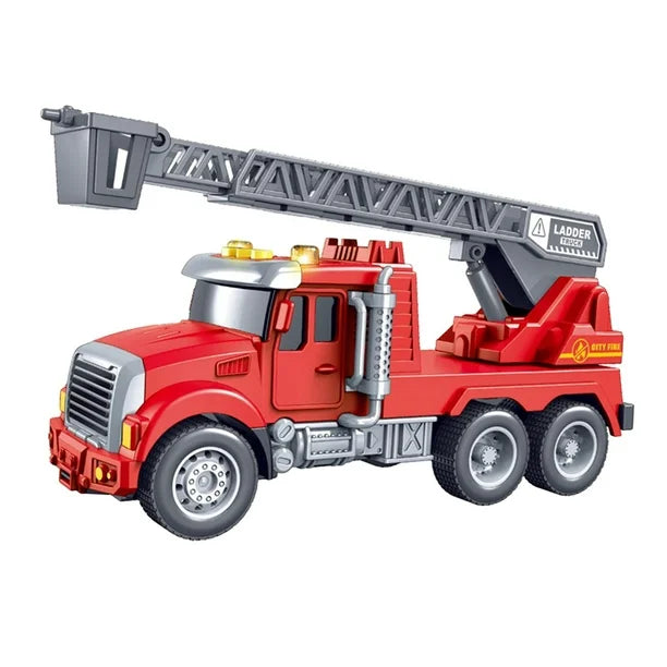 1Pc Inertial Power Fire Engine Vehicle - Assortment