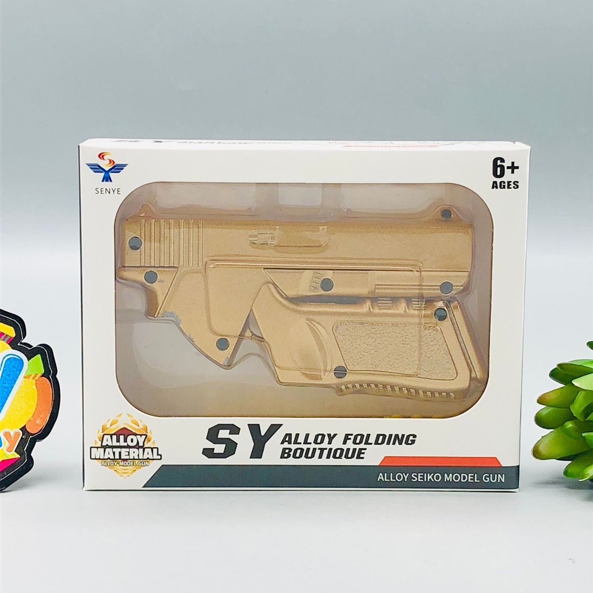 Mini Alloy Foldable Manual Target Gun With Soft Pellets
