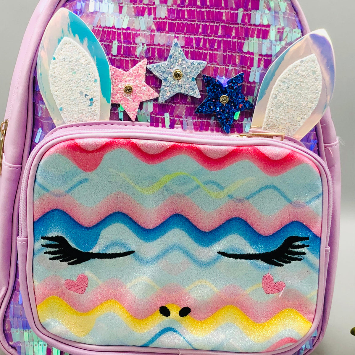 10* Inches Girls Fancy Unicorn Backpack - Purple