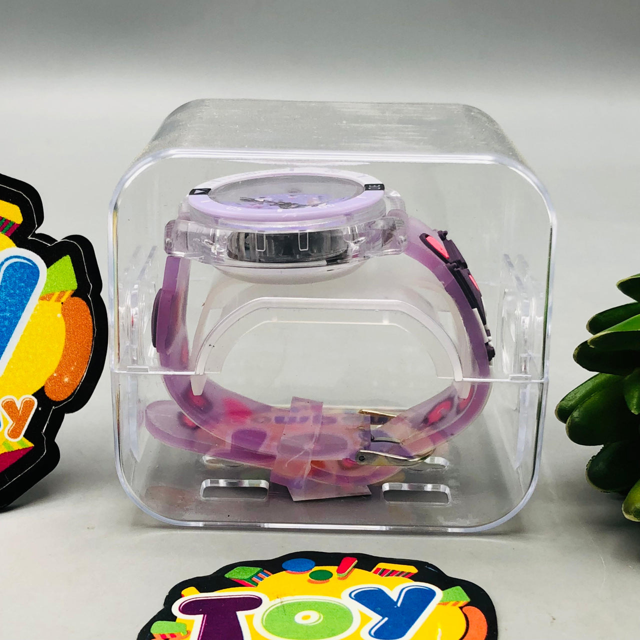 Kuromi Themed Lighting Watch With Acrylic Box