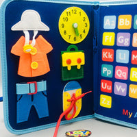 Montessori Multi-functional Activity Busy Book - Blue