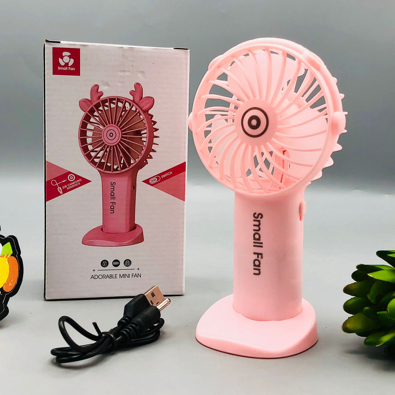 Rechargeable Cute Design Handheld & Desktop Small Fan