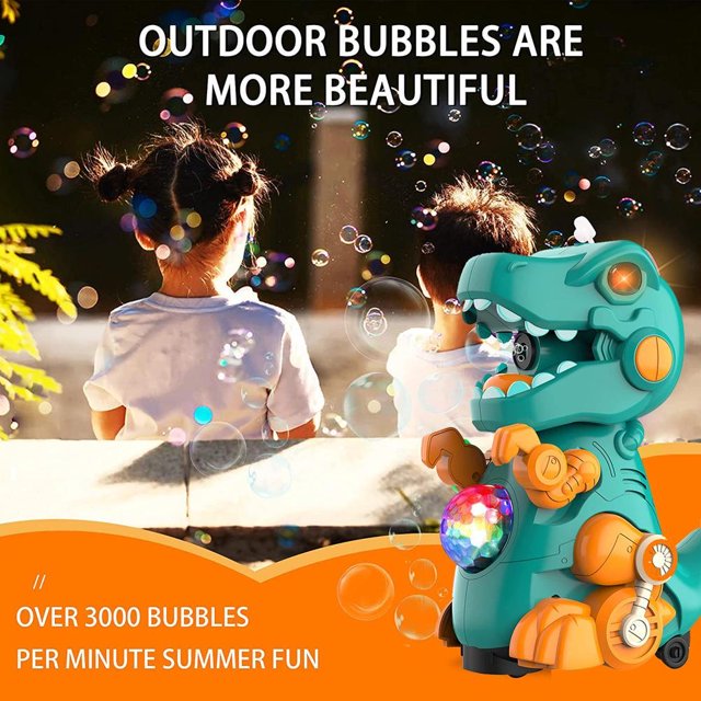 Electric Dinosaur Colorful Bubble Machine With Music