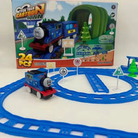 24Pcs DIY Battery Operated Thomas Train Track Set