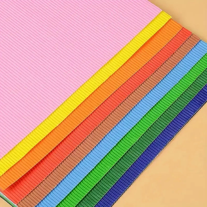 10Pcs DIY Corrugated Art & Craft Paper Sheet