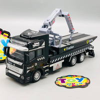 1Pc Alloy Pullback Trailer Truck