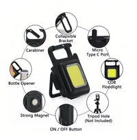 Mini COB Rechargeable Keychain Light