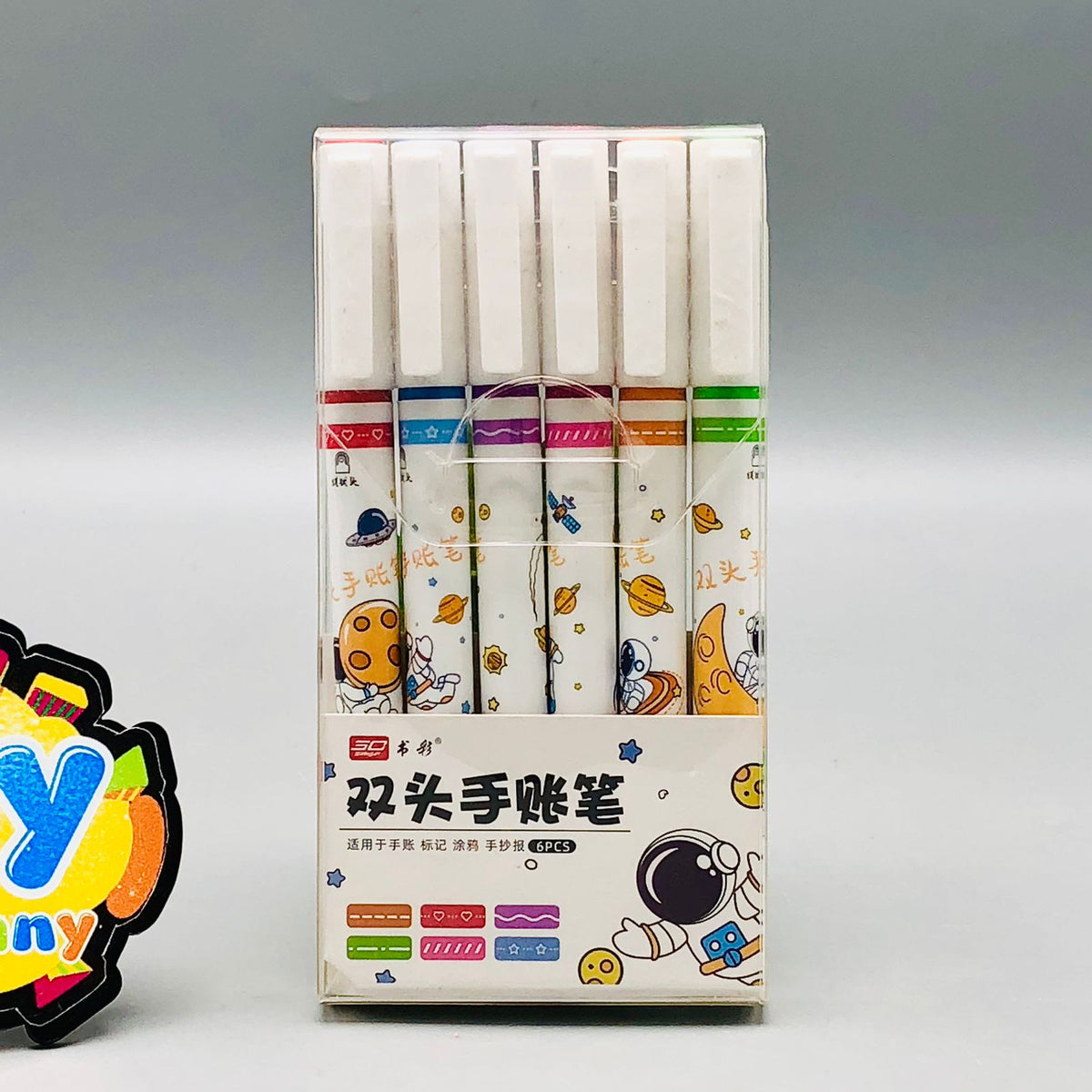 6Pcs Pattern Roller Color Pen Set