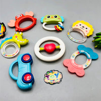 7Pcs Premium Baby Handbell Rattles & Teethers Set