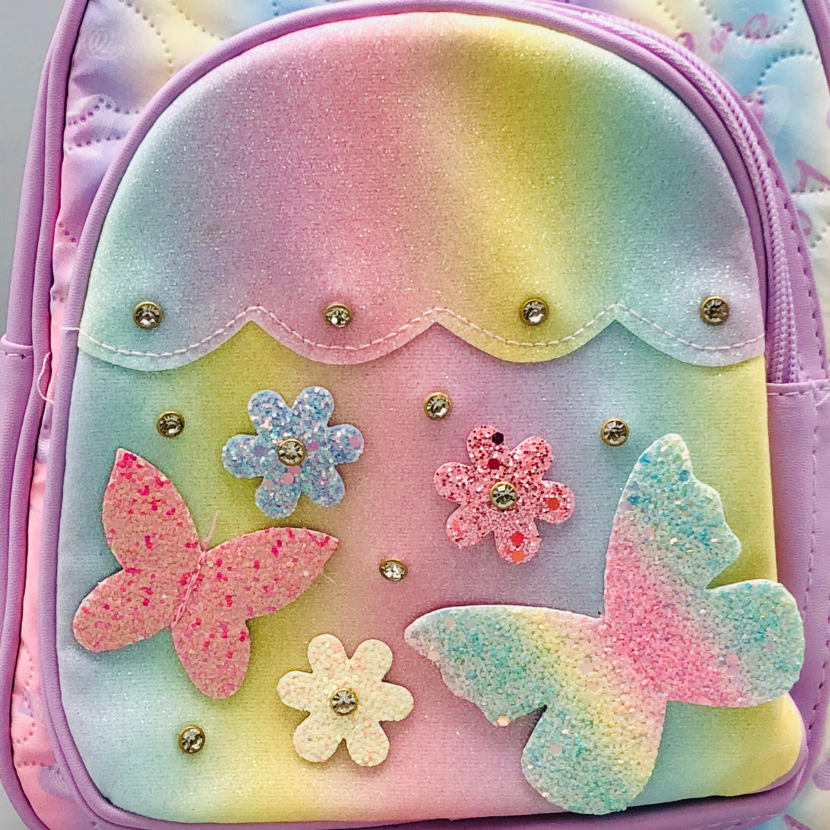 9* Inches Girls Fancy Butterfly Backpack - Purple