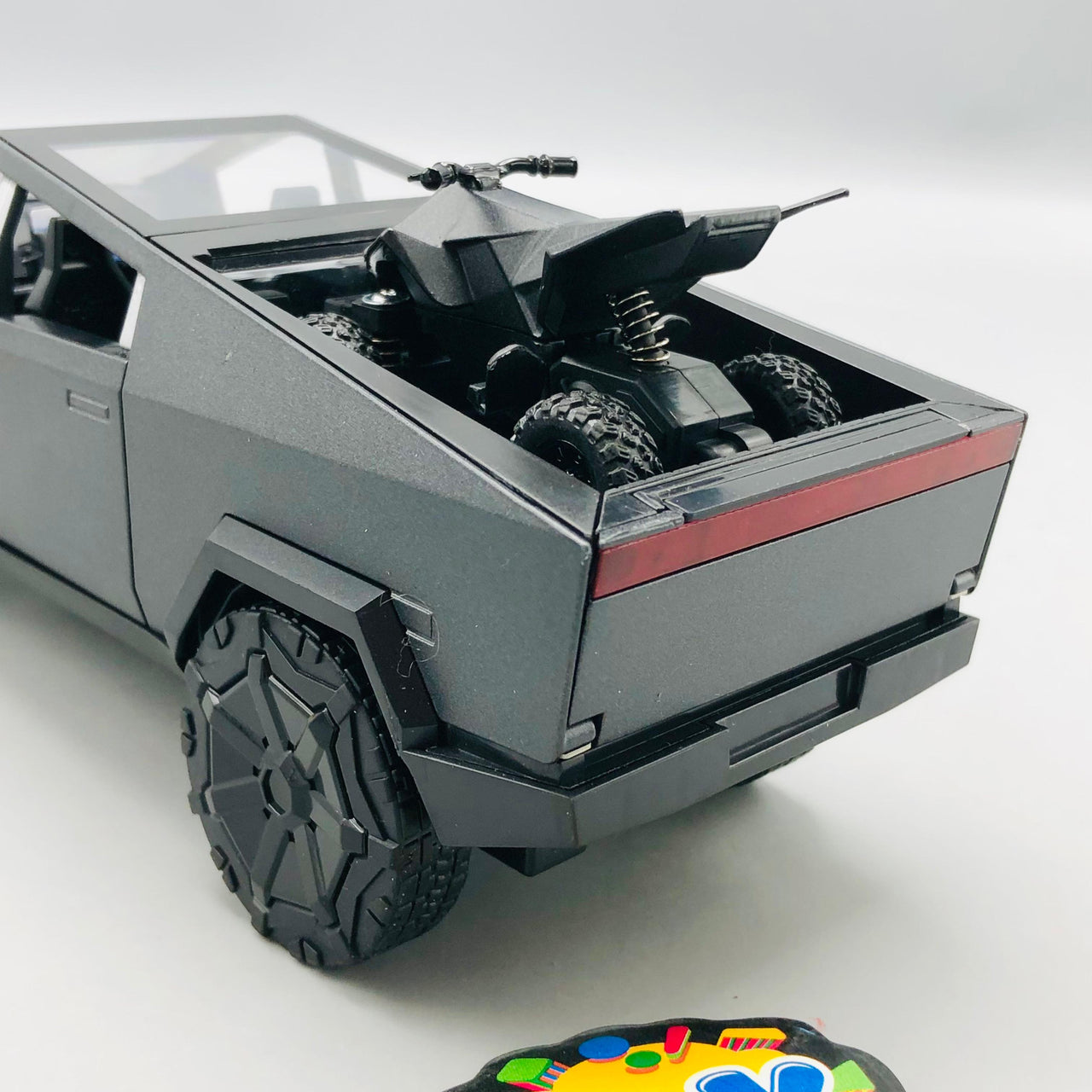 1:24 RC Diecast Tesla Model With Quad Bike