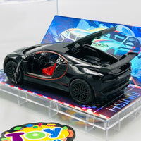 1:64 Diecast Bugatti With Acrylic Display Box - Black