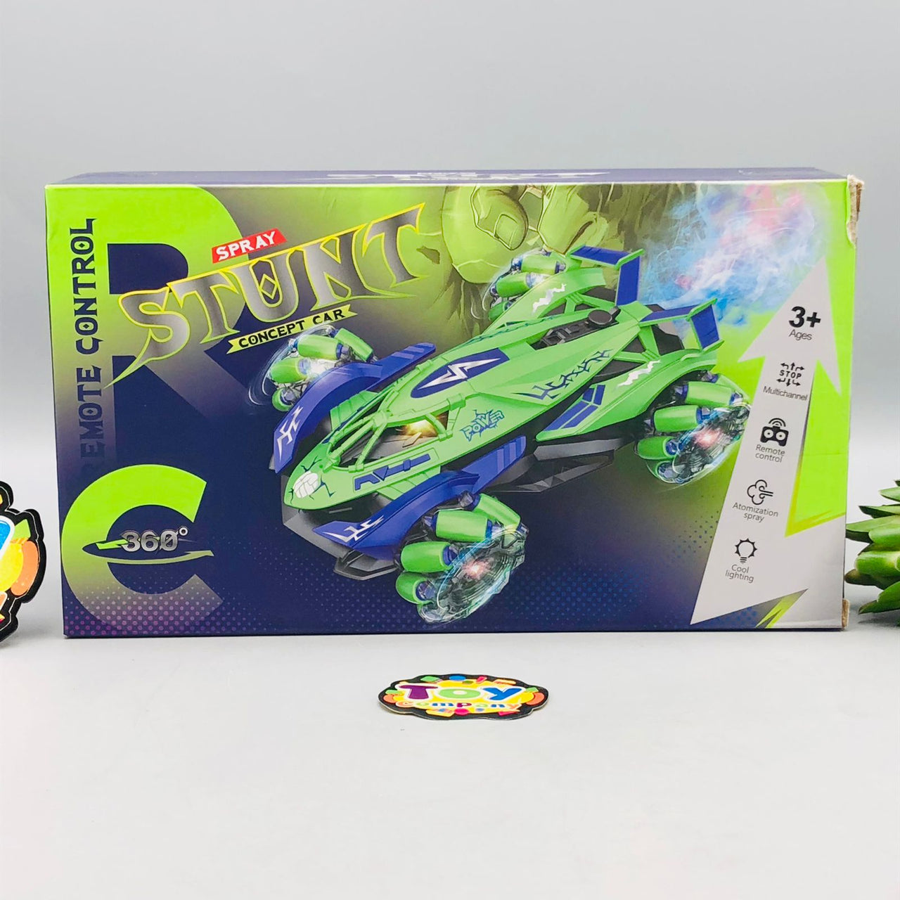 Remote & Watch Controlled Stunt Spray Car