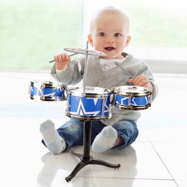 3Pcs Kids Mini Music Jazz Drums With Instrument