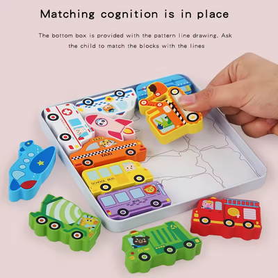 Toddlers Premium Traffic Themed Solid Puzzle