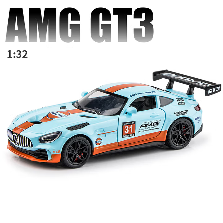 1:32 Diecast Mercedes AMG GT3 Model With Acrylic Box