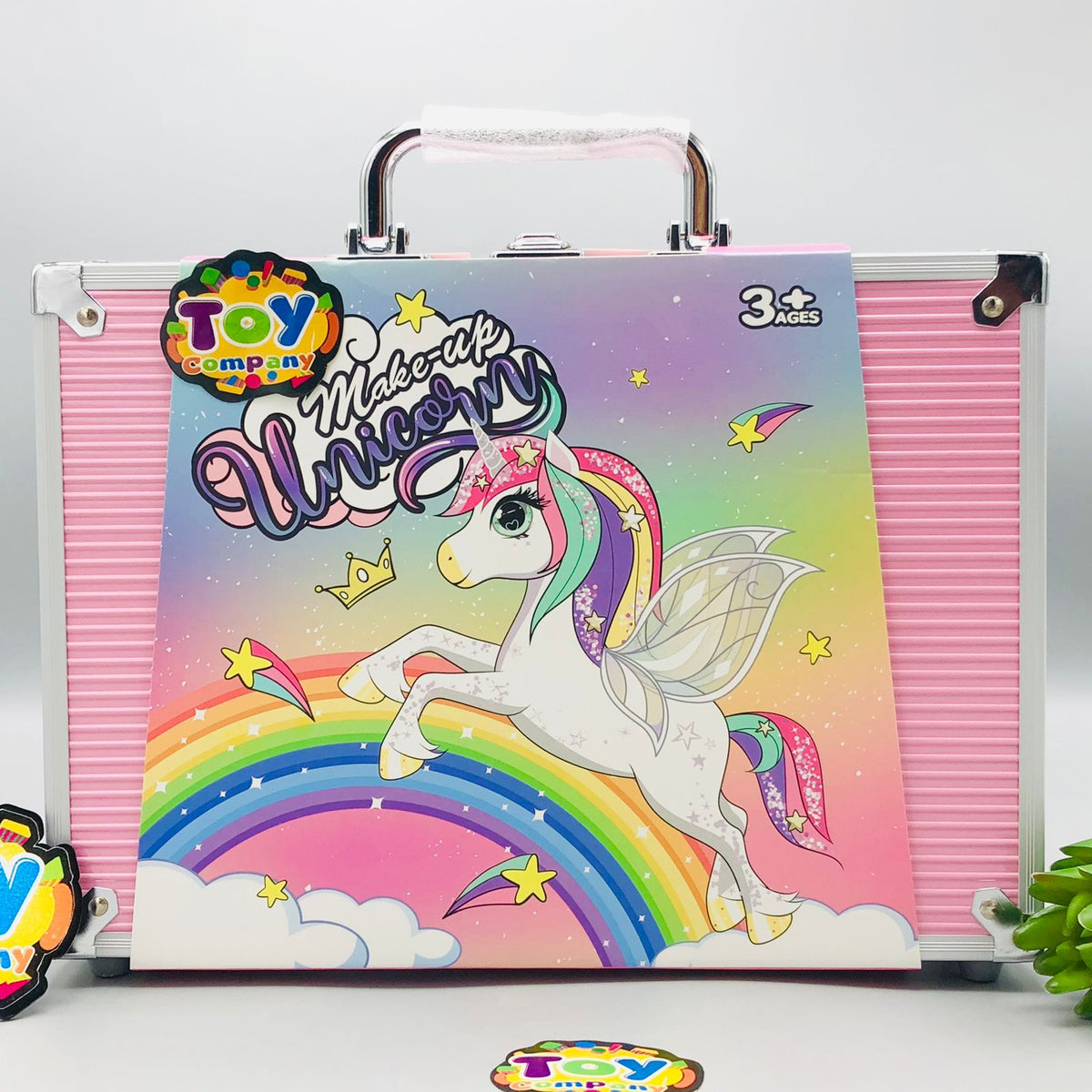 40Pcs Realistic Unicorn Cosmetic Suitcase